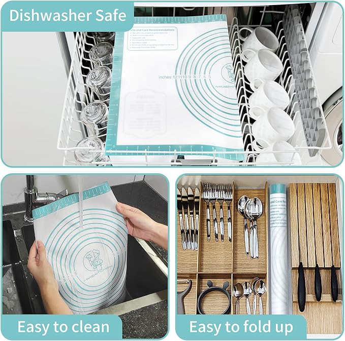 Non stick Silicone Pastry Mat, Dough Mat - Image 6