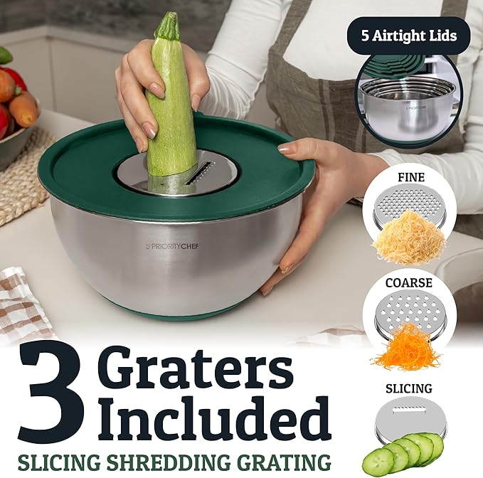 Priority Chef Stainless Steel Mixing Bowls - Image 4