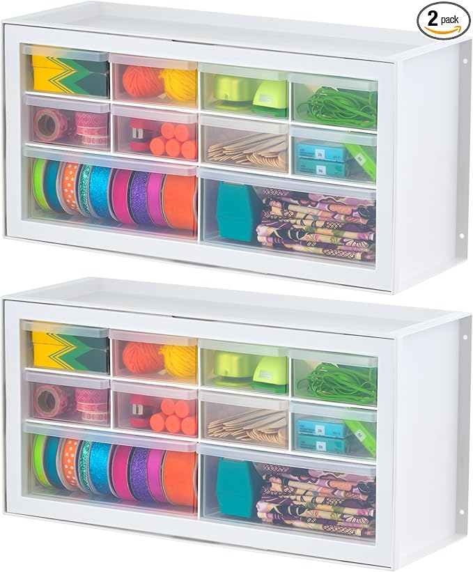 IRIS USA Small Plastic Storage Drawers, Made in USA, 10-Drawer Organizer by IRISUSA