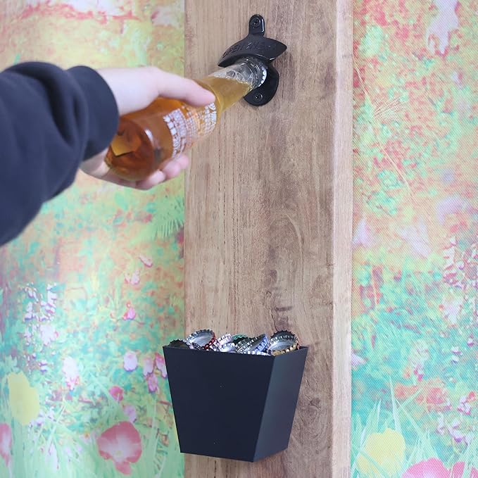 12 PCS Wall Mount Beer Opener Bulk, Stainless Mountable Bottle Cap Opener - Image 3
