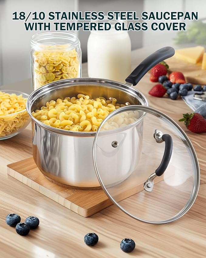 Cook N Home 1 Quart Stainless Steel Saucepan - Image 5