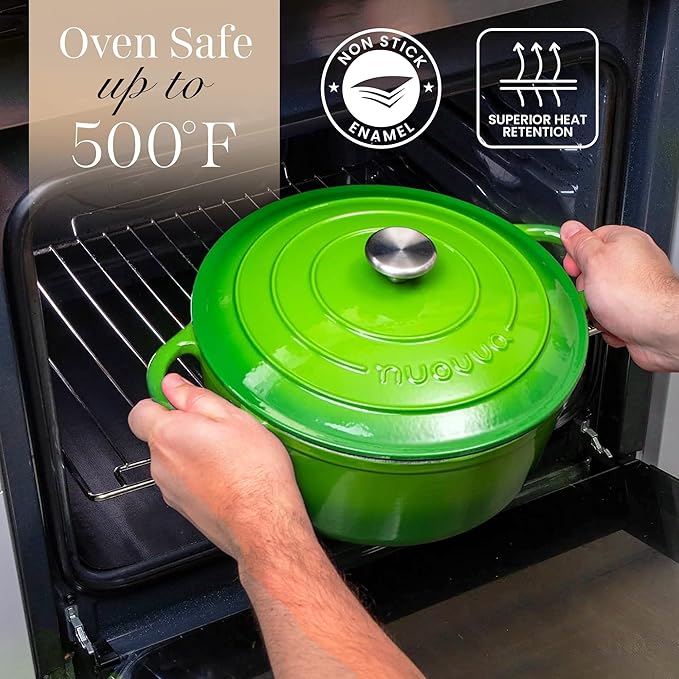 Cast Iron Pot with Lid – Non-Stick Ovenproof Enamelled Casserole Pot, Oven Safe - Image 5