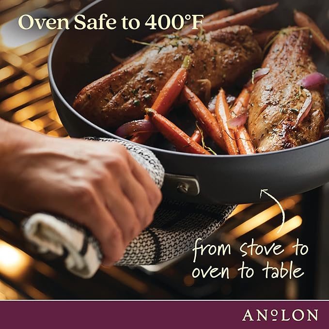 Anolon Advanced Home Hard Anodized Nonstick Frying Pan, 8.5 Inch – Small Non - Image 4