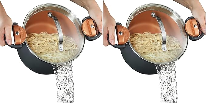 Gotham Steel 5 Quart Stock Pot Multipurpose Pasta Pot by GothamSteel