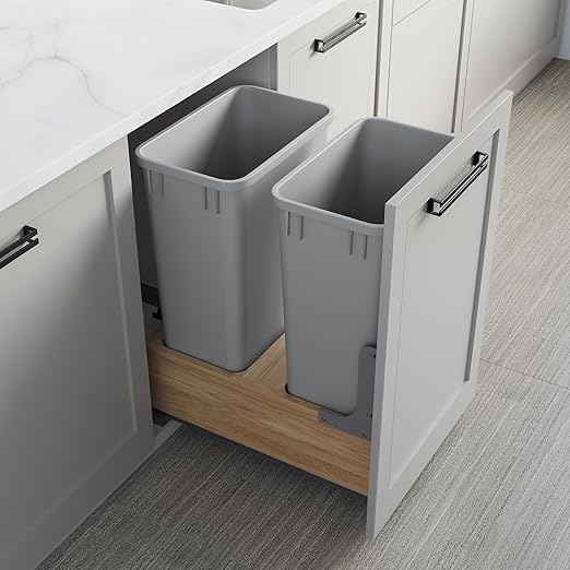 Dowell 5 Pack 50Qt Wastebasket Trash Container, - Image 3
