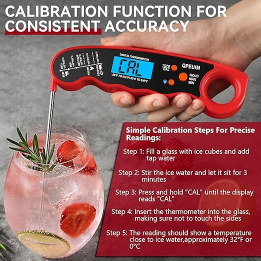 QPEUIM Meat Thermometer Digital Instant Read Thermometer Waterproof Food - Image 5