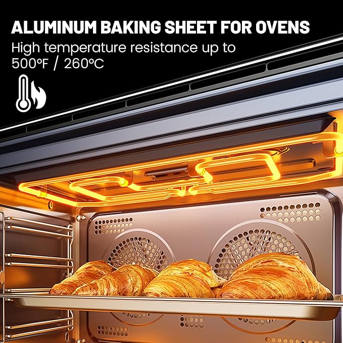 BIEAMA 6 Pack 15" × 21" Baking Sheet Pan Aluminum Commercial cookie sheets - Image 7