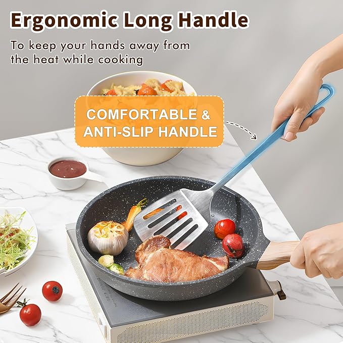 Stainless Steel Cooking Spoon, Slotted Metal Serving Spoon, Heavy Duty Sturdy - Image 6