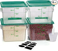 12 Quarts Sous Vide Container: 8 PCS Commercial Food Storage Containers by SVKLHY
