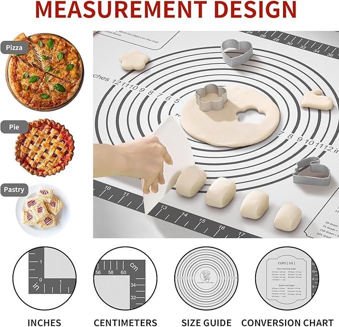 Silicone Baking Mat, Non Stick Silicone Pastry Mat - Image 4