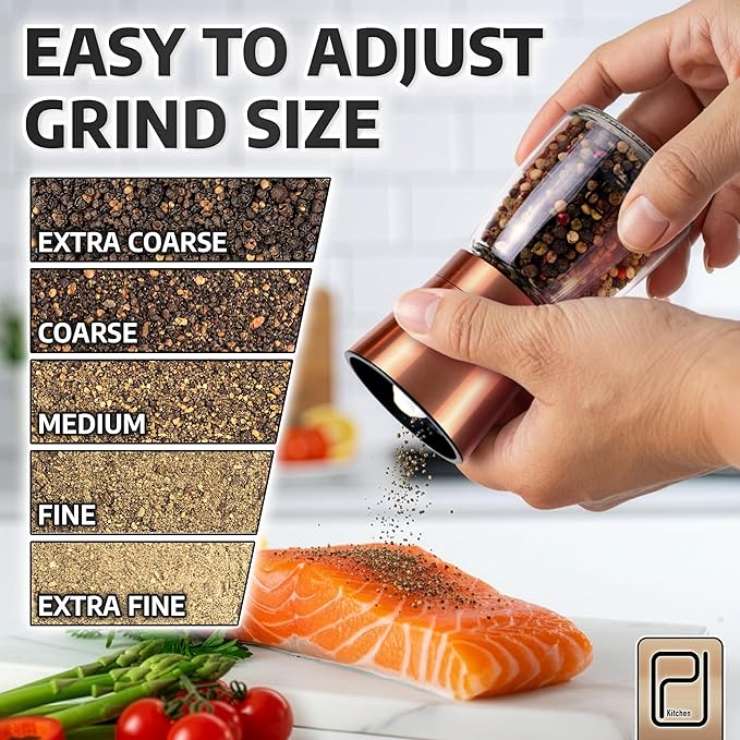 Premium Salt and Pepper Grinder Set - 6 oz - Image 6