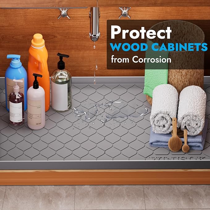 Winisok Silicone Under Sink Mat 34" x 22", kitchen Essentials and Gadgets - Image 3