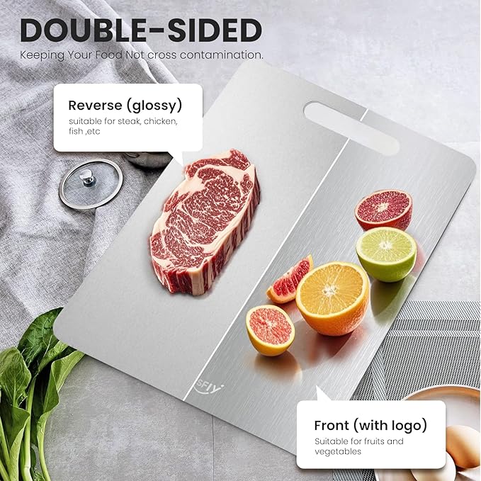 2 Pack Titanium Cutting Board - Image 4