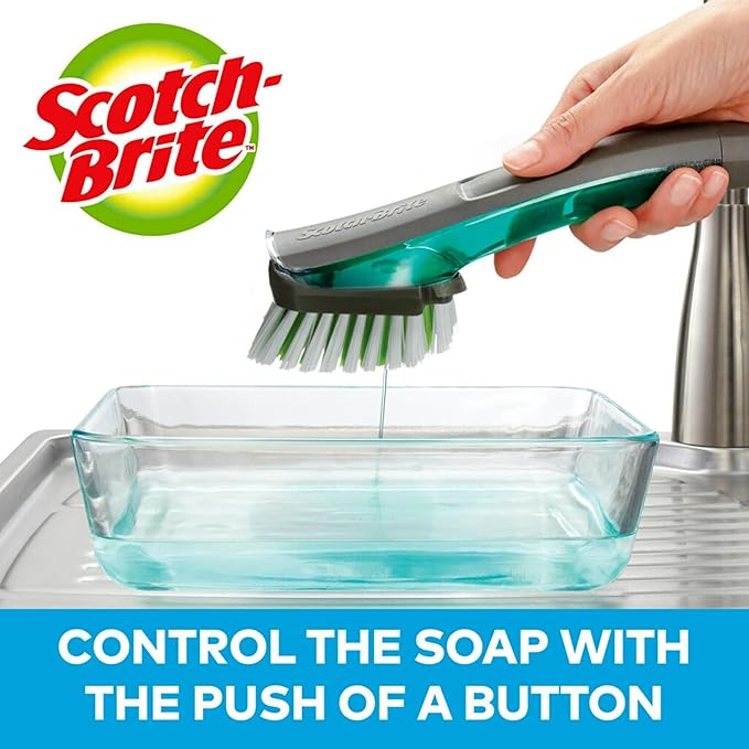 Scotch-Brite Odor Resist Soap Control Dishwand Brush, Non-Scratch Cleaning Brush - Image 4