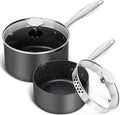 MICHELANGELO Hard Anodized Saucepan Set by Michelangelo