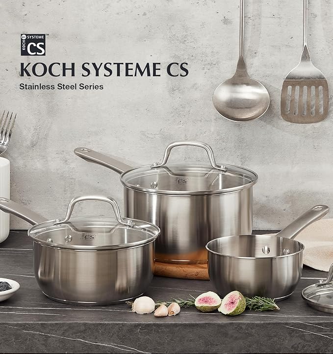 KOCH SYSTEME CS Stainless Steel Saucepan, 3 Quart Saucepan - Image 8
