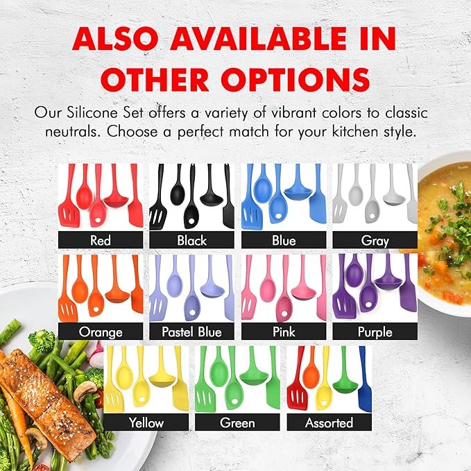 Chef Craft 42075 5 Piece Silicone Kitchen Tool and Utensil Set - Image 7