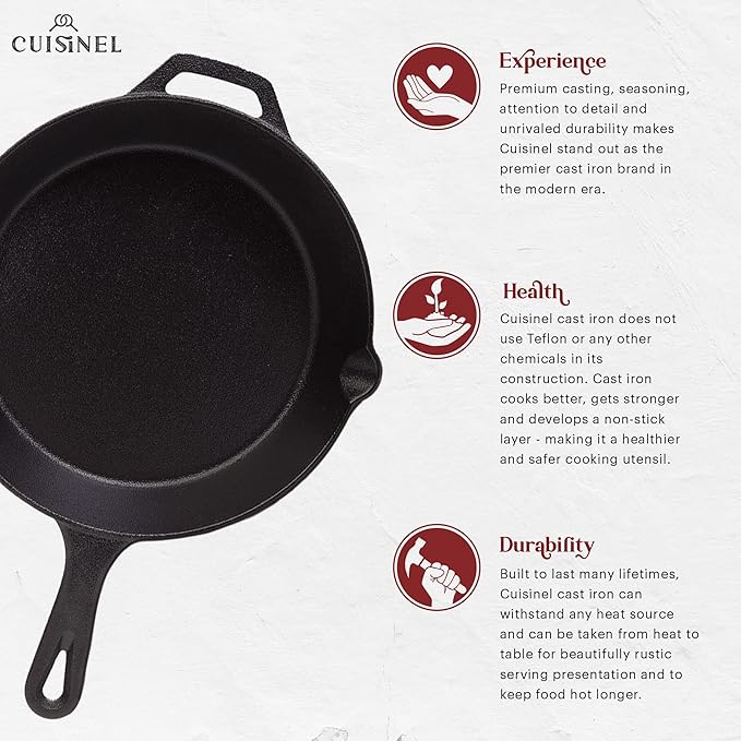 Cuisinel Cast Iron Skillets Set - Image 3