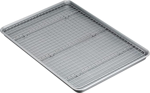 Amazon Basics Ceramic Nonstick Baking Sheet & Cooling Rack Set, Dishwasher Safe by AmazonBasics