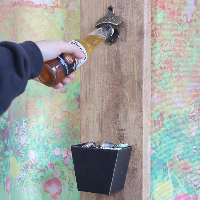 Retro Bottle Opener Wall Mounted, Antique Bronze Table Mounted Beer Cap Opener - Image 4