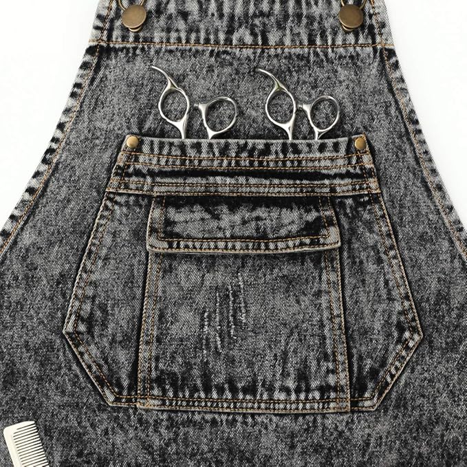Jeanerlor - Cotton Denim Shop Black Tool Aprons - Jean Work Aprons - Image 7