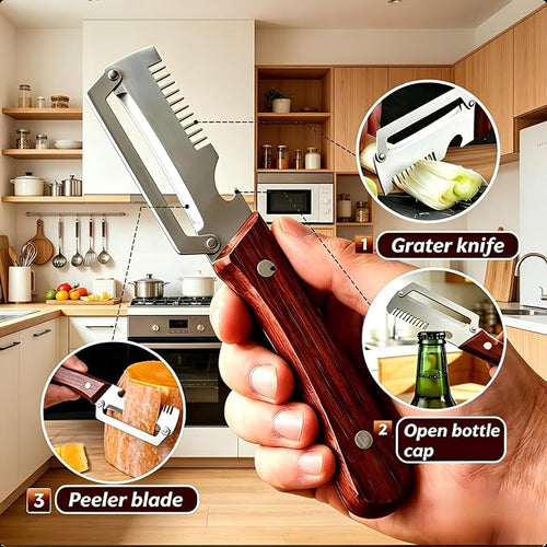 2-Pack Multifunctional Vegetable Peeler, 3 in 1 Kitchen Peeler - Image 2