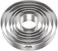 M JNGMEI 6 Pieces Stainless Steel Cookie Biscuit Cutter Set 2'' by MJINGMEI