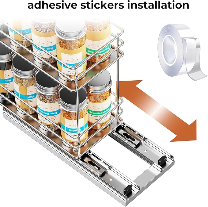 Mystozer Pull Out Spice Rack Organizer - Image 4