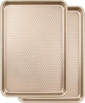 Wildone Baking Sheet Pan Set, Honeycomb Embossed Nonstick Baking Sheet 15x10 In by Wildone