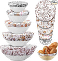 Patelai 10 Pcs Bowl Covers Reusable in 5 Size Stretch Cloth Fabric Elastic Food by Patelai