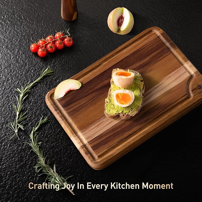 Teak Wood Cutting Board 17inch Wooden Chopping Board Bamboo High-end Mother - Image 9