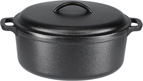 Amazon Basics Pre-Seasoned Cast Iron Dutch Oven Pot by AmazonBasics