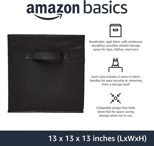 Amazon Basics Collapsible Fabric Storage Cube Bins Organizer - Image 2