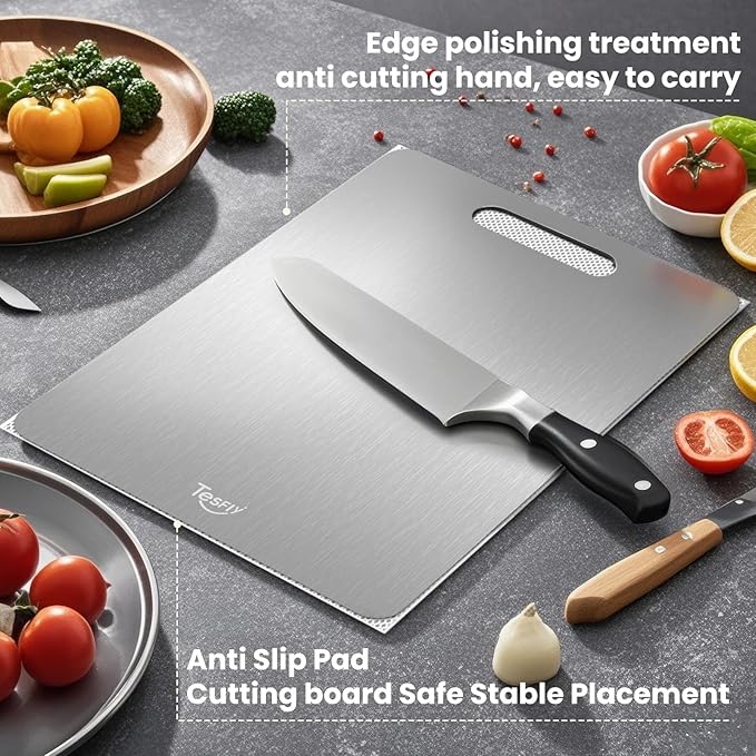 2 Pack Titanium Cutting Board - Image 5