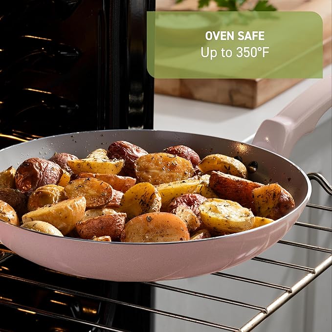 T-Fal Refresh Ceramic Nonstick Cookware Set, Oven Safe to 350°F, Includes - Image 7