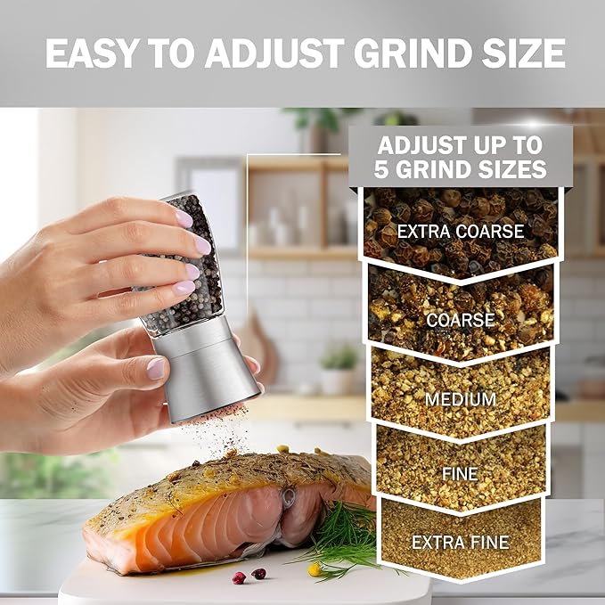 HOME EC Original Stainless Steel Salt or Pepper Grinder 1pk - Image 3
