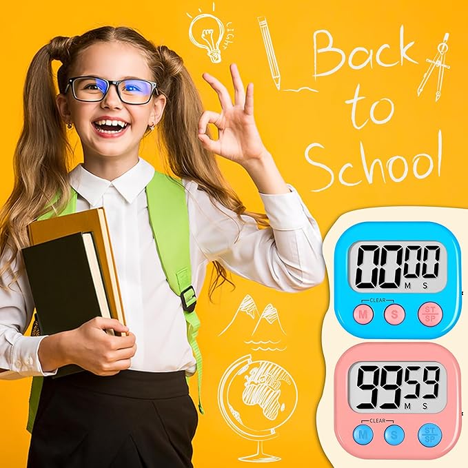 ZILLEEN Classroom Timer for Kids Teachers 12 Pack Digital Timers - Image 6