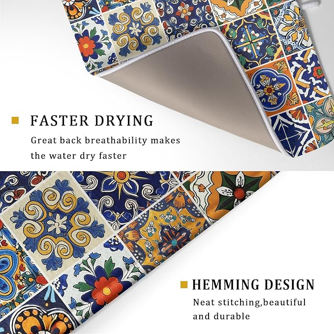 Talavera Mexican Tiles Dish Drying Mat - Image 3