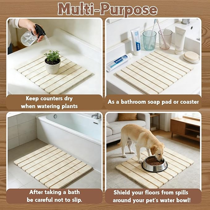 Dish Drying Mats, Large 24x16 Inch Diatomaceous Earth Drying Mat / - Image 6