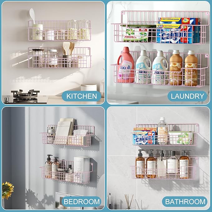 Spice Rack, Metal Spice Holder Shelf - Image 3