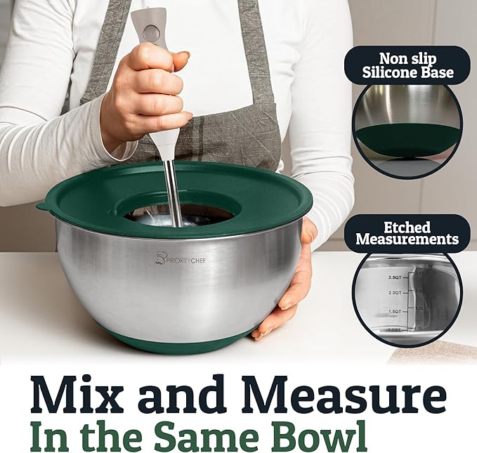 Priority Chef Stainless Steel Mixing Bowls - Image 3