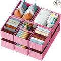 Drawer Organizer Clothes Set of 12 Pink by Neaterize