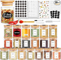 SLifeJars-Spice Jars with Label, 7.5 oz 20pcs Spice Containers Glass Jars with by LockinGoodnessSimplifyYou