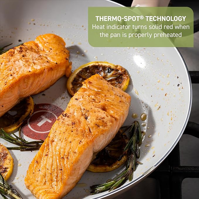 T-Fal Refresh Ceramic Nonstick Frying Pan 2-Pc Set, Oven Broiler Safe up to - Image 3